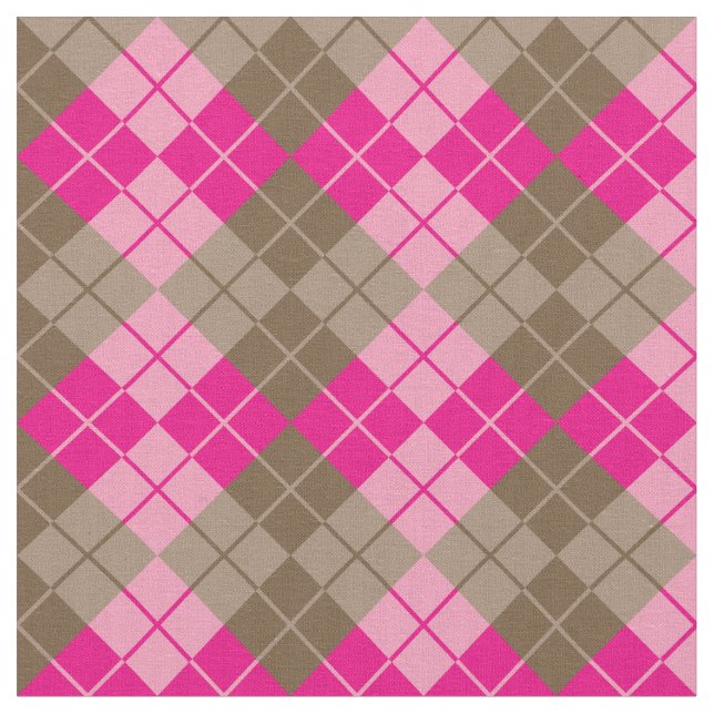 Tecido Cor-de-rosa-Brown Argyle (Detalhe)