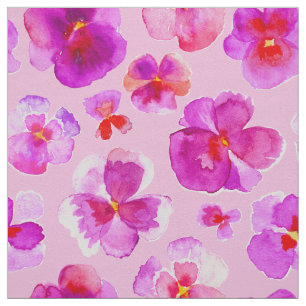 Tecido cor-de-rosa da arte da flor da aguarela dos