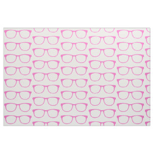 Tecido cor-de-rosa dos vidros do geek do hipster