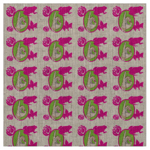 Tecido cor-de-rosa e verde real