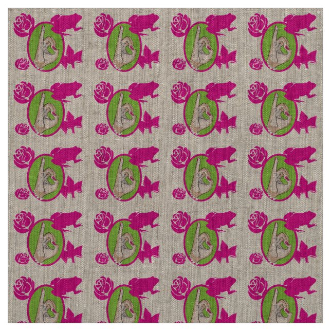 Tecido cor-de-rosa e verde real (Modelo)