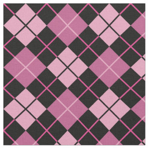 Tecido cor-de-rosa & preto de Argyle