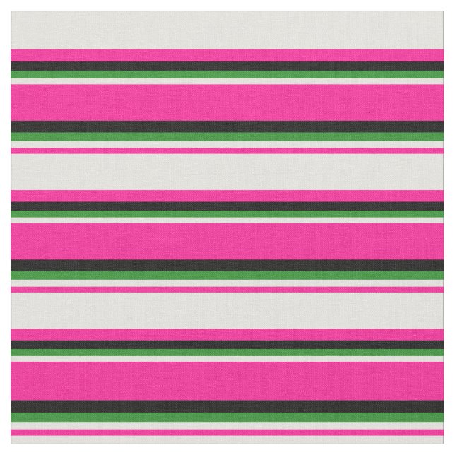 Tecido Cor-de-rosa profundo, amarelo-claro, verde-florest (Detalhe)