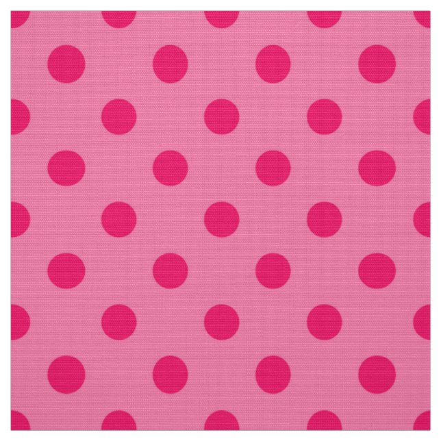 Tecido Cor-de-rosa quente no Design de padrão Bolinhas co (Modelo)