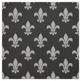 Tecido Cor DIY BG, Cinza Dk Fleur De Lis Sz6 Preto