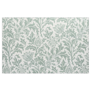 Tecido Cor do costume do verde do teste padrão do cardo