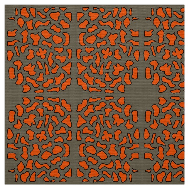 Tecido cor laranja e castanho (Modelo)