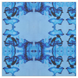 Tecido Coração Coral Azul