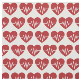 Tecido Coração de Amor Médico