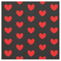Coração de Amor Negro Vermelho Padrão