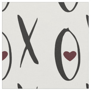 Tecido Coração de XOXO
