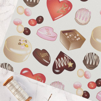 Tecido Coração Docente Moderno de Chocolate Personalizado