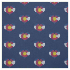 Tecido Corações da bandeira de Colorado do vintage