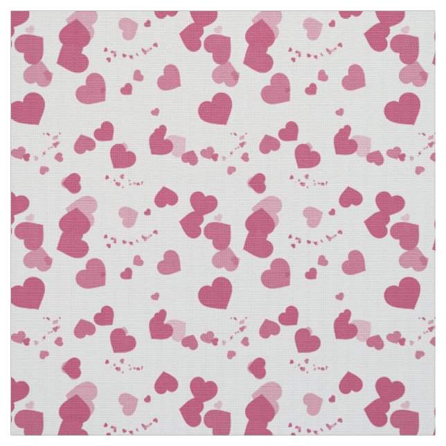 Tecido Corações de Amor Rosa (Modelo)