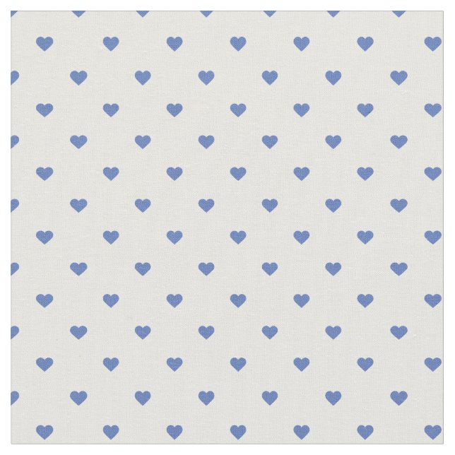 Tecido Corações de Bolinhas Azul (Detalhe)
