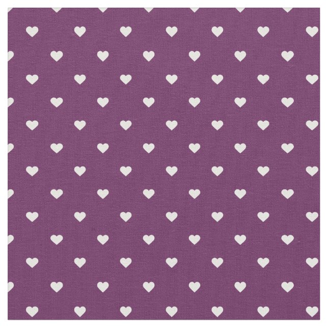 Tecido Corações de Bolinhas Roxo de ameixa (Detalhe)
