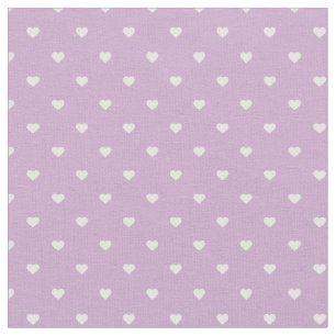 Tecido Corações de Bolinhas Roxo Lilac