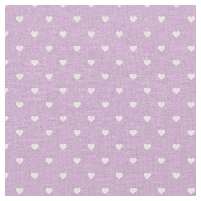 Tecido Corações de Bolinhas Roxo Lilac (Detalhe)
