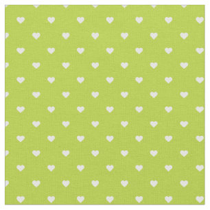 Tecido Corações de Bolinhas Verde da Apple