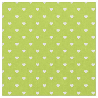 Tecido Corações de Bolinhas Verde da Apple