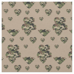 Tecido Corações de Camo País Camuflagem