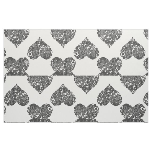 Tecido Corações de Vapor Pretos (Fat Quarter)