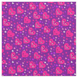 Tecido corações quebrados adoram anti-namorados roxos