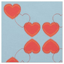 Tecido - Corações Refletidos