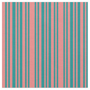Tecido Coral Claro e Padrão Cinano Escuro Striped/Links