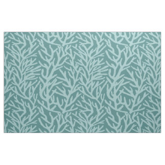 Tecido Coral Do Mar De Aqua Com Oceano Teal