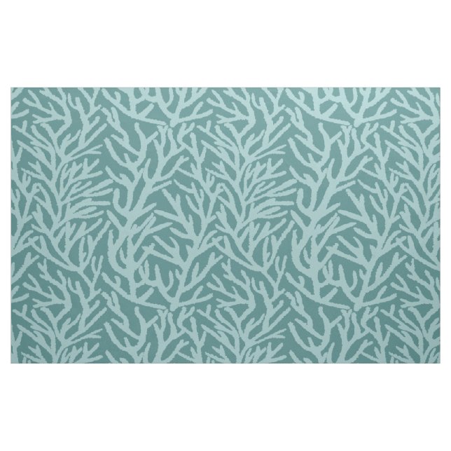 Tecido Coral Do Mar De Aqua Com Oceano Teal (Fat Quarter)