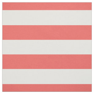 Tecido Coral e branco 1,5" teste padrão horizontal das