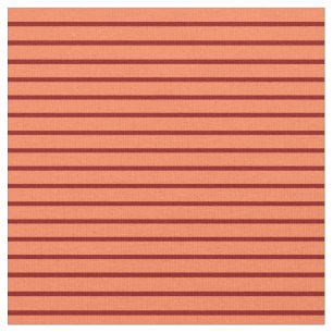 Tecido Coral e Stripes Vermelhas Escuras