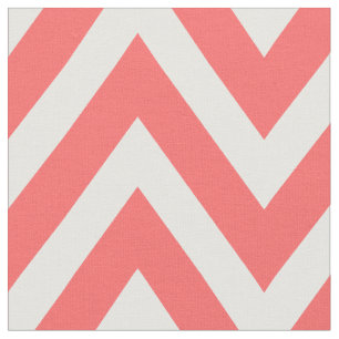 Tecido Coral Modern Chevron Grande Escala