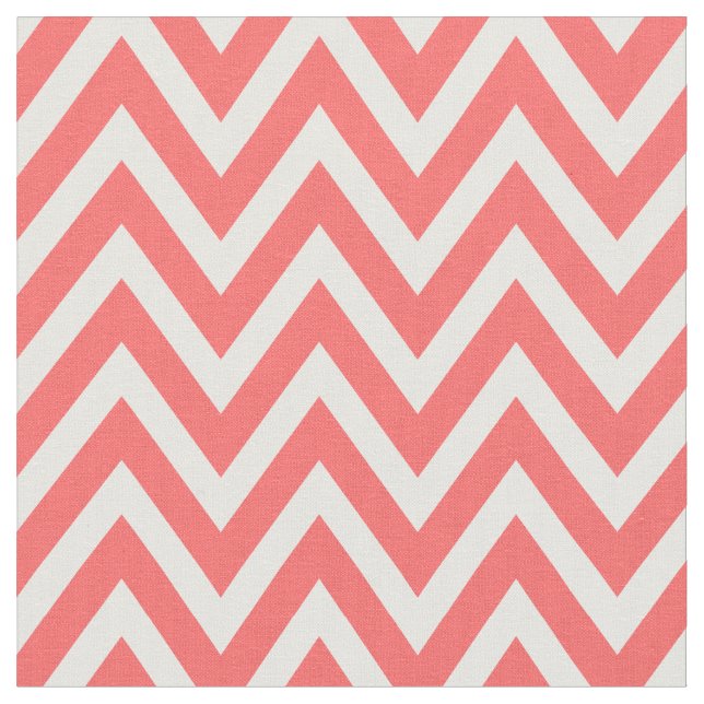 Tecido Coral Modern Chevron Stripes (Detalhe)