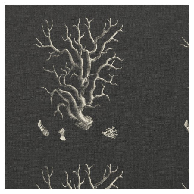 Tecido Coral Preto e Tan (Detalhe)