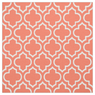 Tecido Coral, Quatrefoil Branco Marroquino #6