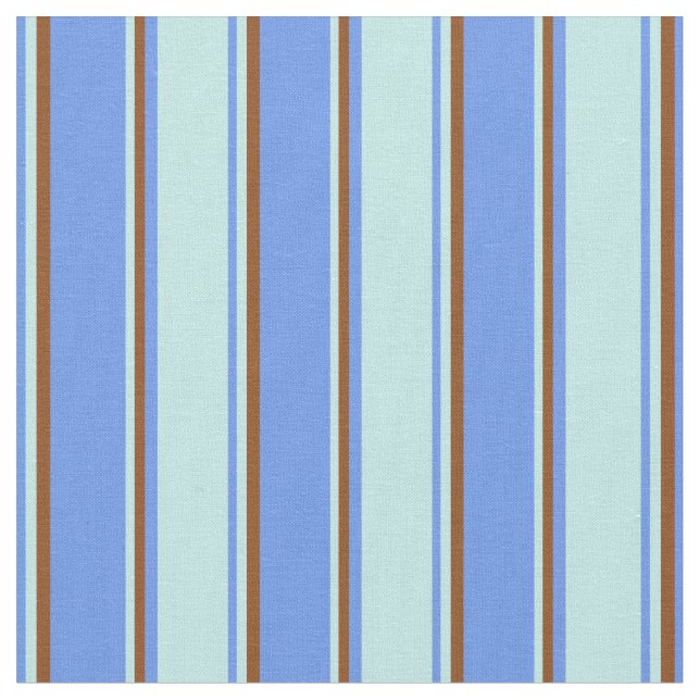 Tecido Corante Azul, Turquesa e Linhas Coloridas Castanha (Detalhe)