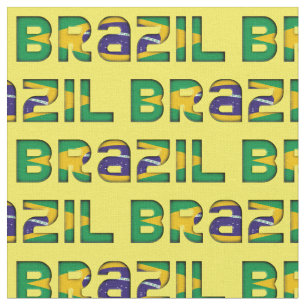 Tecido Cores brasileiras da bandeira do teste padrão da