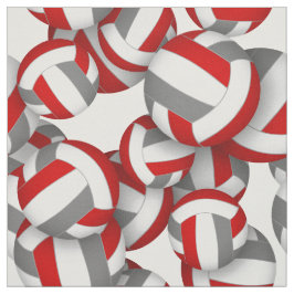 Tecido cores de time cinza vermelho volleyballs padrão es