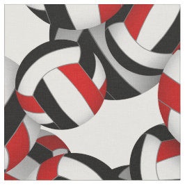 Tecido cores de time vermelho preto volleyballs padrão es