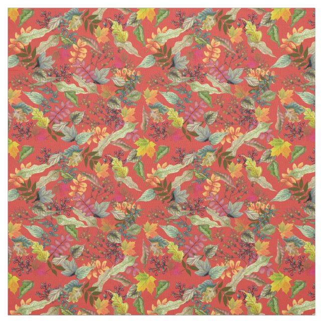 Tecido Cores do outono | Folhas de outono (Modelo)
