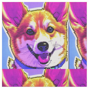 Tecido Corgi - cores brilhantes, arrojadas