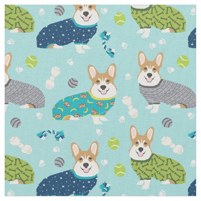 Tecido corgi em pjs (Detalhe)