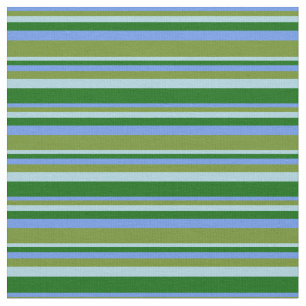 Tecido Cornflower Blue, Green, Light Blue e Dark Green