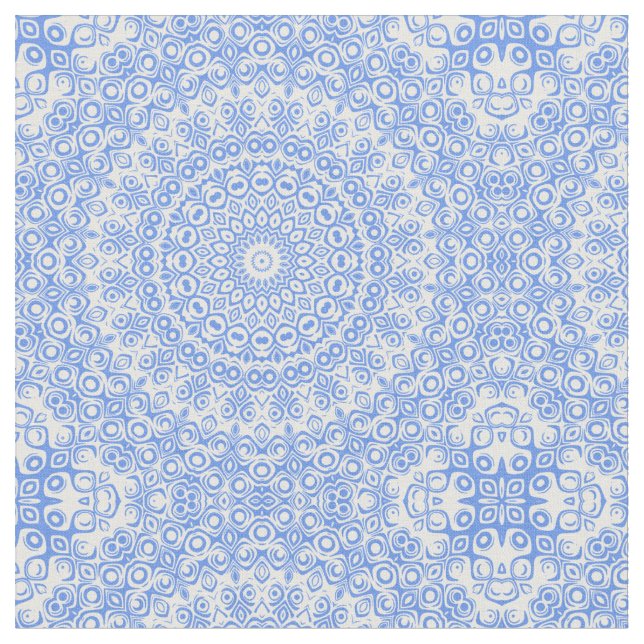 Tecido Cornflower Blue Mandala Padrão (Detalhe)