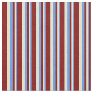 Tecido Cornflower Blue, Pale Goldenrod e Maroon Lines