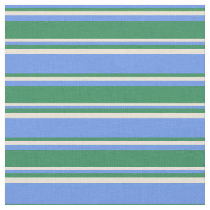 Tecido Cornflower Blue, Sea Green e Bisque Coloridos