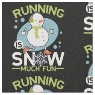 Tecido Corredor de Inverno - Correr é Diversão na Neve