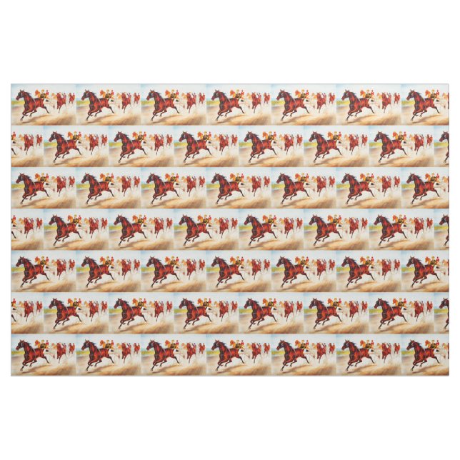Tecido Corrida de cavalos (Fat Quarter)